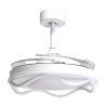 Ventilador DC ANTEA blanco, 4 aspas retráctiles, 80W LED 3000|4000|6000K, Al.35xD.108/50cm