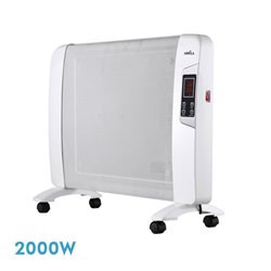 Radiador De Mica Abrigo 2000w 1elemento Blanco C/remoto Temporizador Display Termostato Reg.54x82,5x27cm