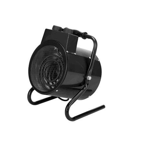 Termoventilador Industrial Zenon 3000w Negro 2potencias Ip24 Termostato Reg.33x24x22,5 Cm